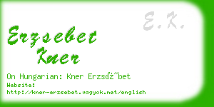 erzsebet kner business card